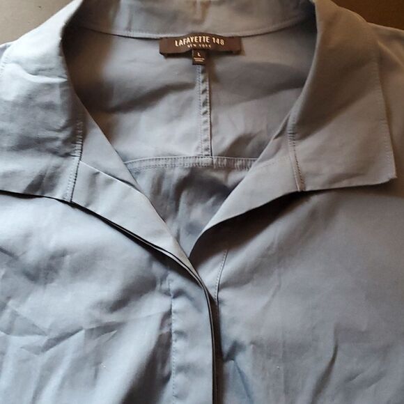 Lafayette148  New York blouse Blue L - Picture 4 of 9